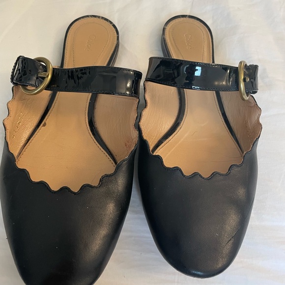 Chloe Shoes - Chloe Black Leather Women's Mules